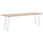 vidaXL Pieds de table console en U  2 pièces  blanc  38 x (72-73) cm  acier