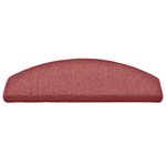vidaXL Tapis d'escalier 30 pièces 65 x 24 x 4 cm Bordeaux Demi-rond Grand