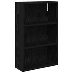 vidaXL Armoire murale de salle de bain Chêne Noir 40 x 16 x 62 5 cm