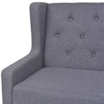 vidaXL Canapé à 3 places tissu gris