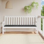 vidaXL Coussin de banc de jardin carreaux noir 200x50x4 cm tissu