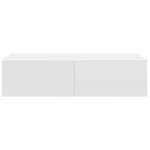 vidaXL Étagère murale et tiroirs blanc 60x26 5x15 cm bois d'ingénierie