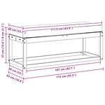 vidaXL Banc de jardin avec coussin Naturel et Crème 115 x 43 x 45 cm