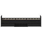 Lit vidaXL sans matelas Noir Chêne 75x190 cm Bois d'ingénierie