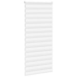 vidaXL Store zèbre blanc 95x200 cm largeur du tissu 90 9 cm polyester