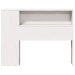 vidaXL Tête de lit avec rangement blanc 90 cm bois massif de pin