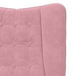 vidaXL Fauteuil relaxant Rose 63 x 67 x 94 cm Velours