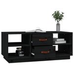 vidaXL Table basse Noir 100x50x41 cm Bois massif de pin