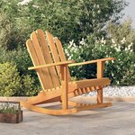 vidaXL Chaise à bascule de jardin Adirondack bois de teck solide