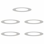 vidaXL Anneaux d'arbre plats 5 Pièces Argent Ø30 / 60 cm Acier inoxydable