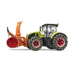 BRUDER - Tracteur CLAAS Axion 950 avaec chaînes et souffleuse a neige - 48 cm