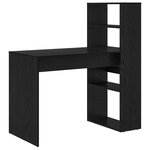 vidaXL Bureau avec rangement chêne noir 113x54x120 cm Bois d'ingénierie