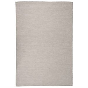 vidaXL Tapis à tissage plat d'extérieur 120x170 cm gris clair