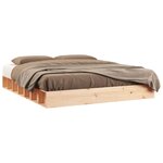 vidaXL Cadre de lit sans matelas 200x200 cm bois massif