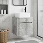 vidaXL Meuble de lavabo mural Gris béton 49 x 41 x 63 cm