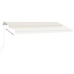 vidaXL Auvent manuel rétractable sur pied 400x300 cm Crème