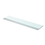 vidaXL Panneaux d'étagère 2 Pièces Verre Transparent 80 x 15 cm