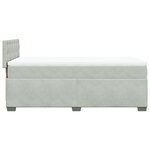 vidaXL Sommier à lattes de lit et matelas Gris clair 100x200cm Velours
