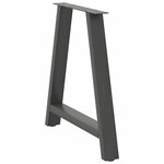 vidaXL Pieds de table à manger en forme de A 2 pièces Anthracite 80 x (72-73) cm Acier