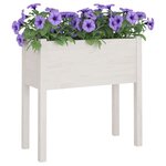 vidaXL Jardinière Blanc 70x31x70 cm Bois de pin massif