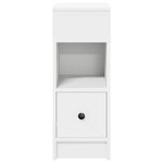 vidaXL Table de chevet avec tiroir blanc 25x31x66 cm