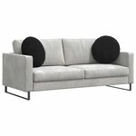 vidaXL Coussins de siège 2 Pièces Noir Ø 40 x 13 cm Velours