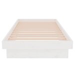 vidaXL Cadre de lit sans matelas blanc bois massif