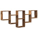 vidaXL Étagère murale vieux bois 159x18x66 cm bois d'ingénierie
