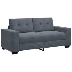 vidaXL Canapé causeuse gris foncé 140 cm velours