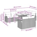 vidaXL Ensemble de canapé de jardin 9 Pièces Marron Poly rotin