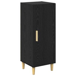 vidaXL Buffet Chêne noir 34 5 x 34 x 90 cm Bois d'ingénierie
