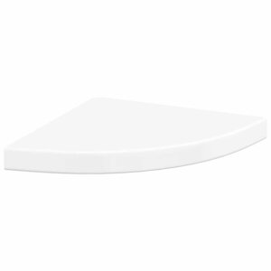 vidaXL Étagère d'angle flottante blanc brillant 35x35x3 8 cm MDF
