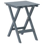 vidaXL Table d’appoint pliable gris bois de peuplier massif