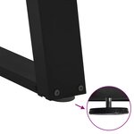 vidaXL Pieds de table console en U  2 pièces  noir  38 x (72-73) cm  acier