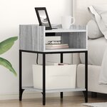 vidaXL Cabinet de chevet Sonoma gris 40 x 40 x 61 cm Bois d'ingénierie