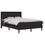 vidaXL Cadre de lit avec bandes LED Noir 140 x 190 cm Simili cuir