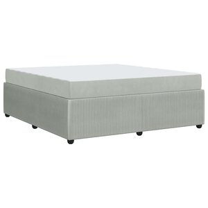 vidaXL Cadre de lit avec matelas Gris clair 180 x 200 cm tissu