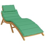 vidaXL Coussin de chaise longue vert 186x58x3 cm tissu oxford