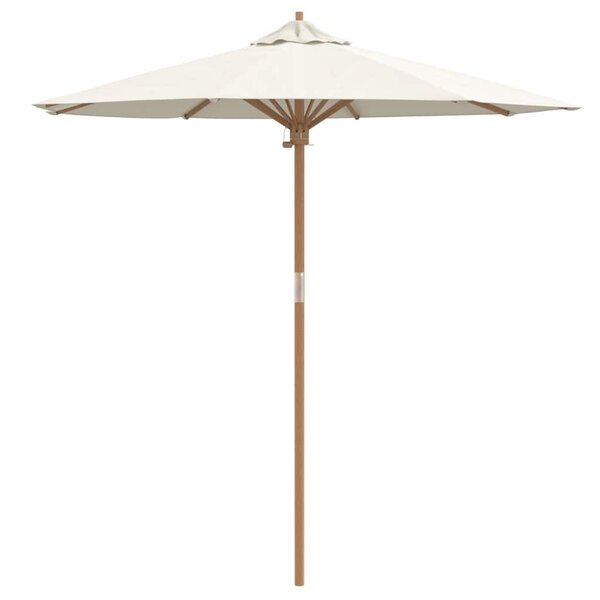 vidaXL Parasol de jardin Blanc crème 217 x 217 x 230 cm Bambou