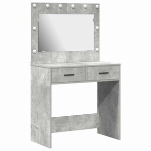 vidaXL Coiffeuse Gris béton 78.5 x 41 x 135 cm Bois d'ingénierie