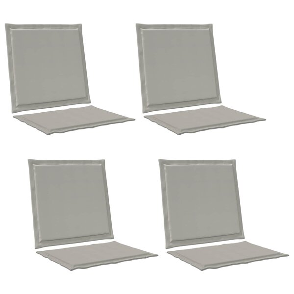 vidaXL Coussins de siège et de dos Polyester Gris clair 47 x 45 x 2 cm