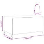 vidaXL Housse pour mobilier d'extérieur Noir 172 x 113 x 73 cm 210D