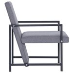 vidaXL Fauteuil gris clair tissu