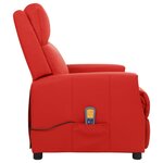 vidaXL Fauteuil de massage Rouge Similicuir