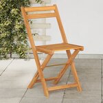 vidaXL Chaises de bistrot pliantes lot de 8 bois d'acacia solide