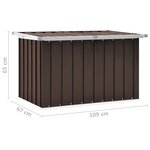 vidaXL Boîte de rangement de jardin Marron 109x67x65 cm