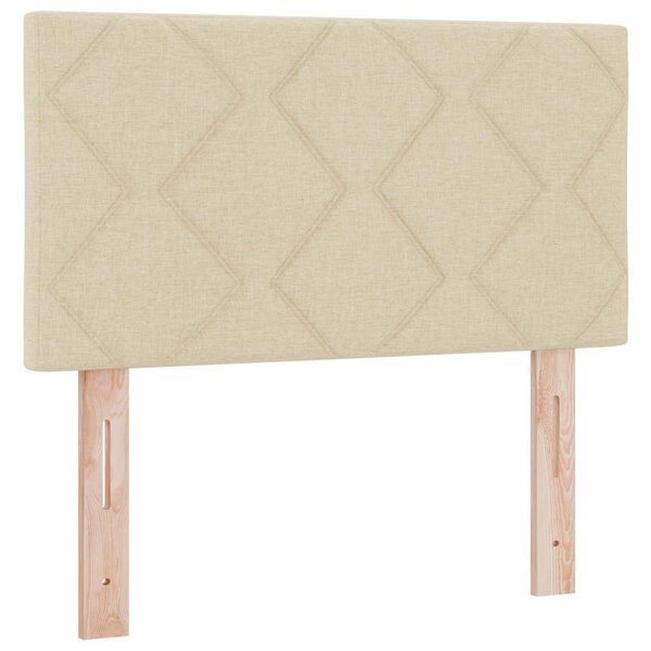 vidaXL Tête de lit style blocs de diamant crème 80 cm en tissu