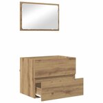 vidaXL Set de Meubles de Salle de Bain 2 Pièces Chêne artisanal