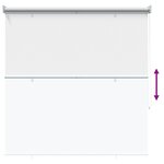vidaXL Store enrouleur Protection UV Blanc 120 x 140 cm Polyester