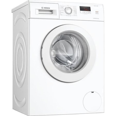 Lave-linge hublot bosch waj28057ff - 7 kg - induction - fin différée - 1400 trs/min - blanc